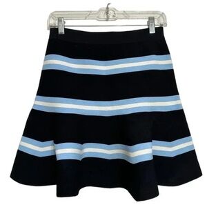 Tanya Taylor Rivka Striped Flared Knit Skirt